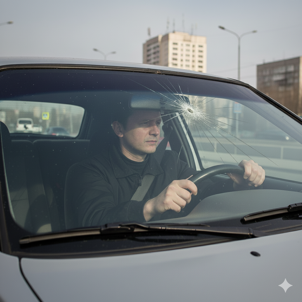 Est-il dangereux de rouler avec un pare-brise fissuré ?