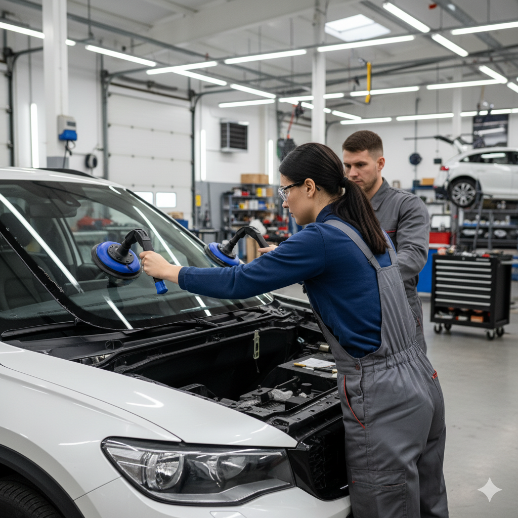 Spécialiste du remplacement de pare-brise avec recalibrage de caméra pour systèmes d'assistance à la conduite sur véhicules haut de gamme Aix Les Milles
