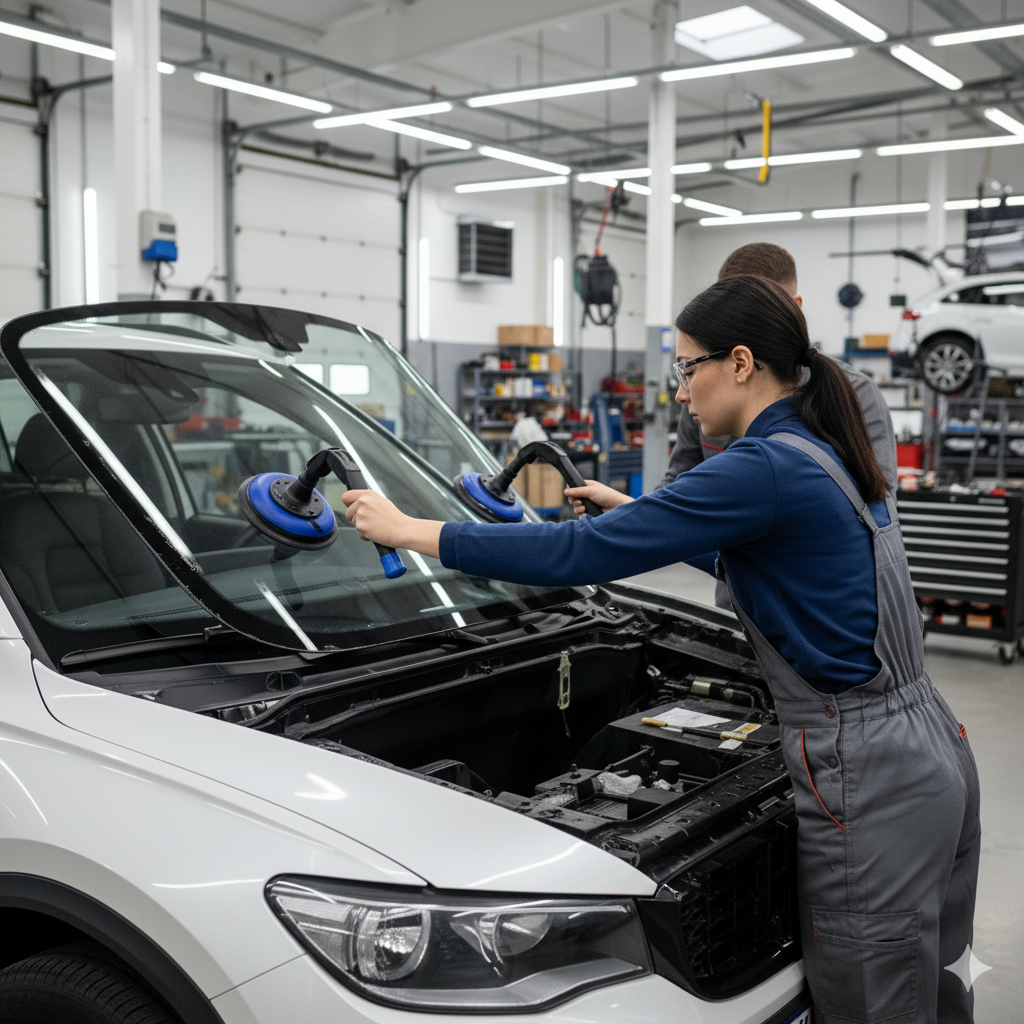 Service de réparation et remplacement de pare-brise avec recalibrage de la caméra de recul et des capteurs d'aide au stationnement Venelles