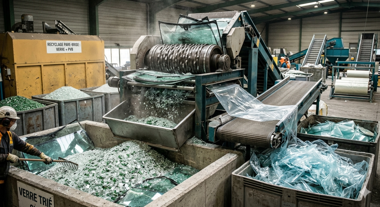 Le recyclage des pare-brise chez A+ Glass à Aix-en-Provence