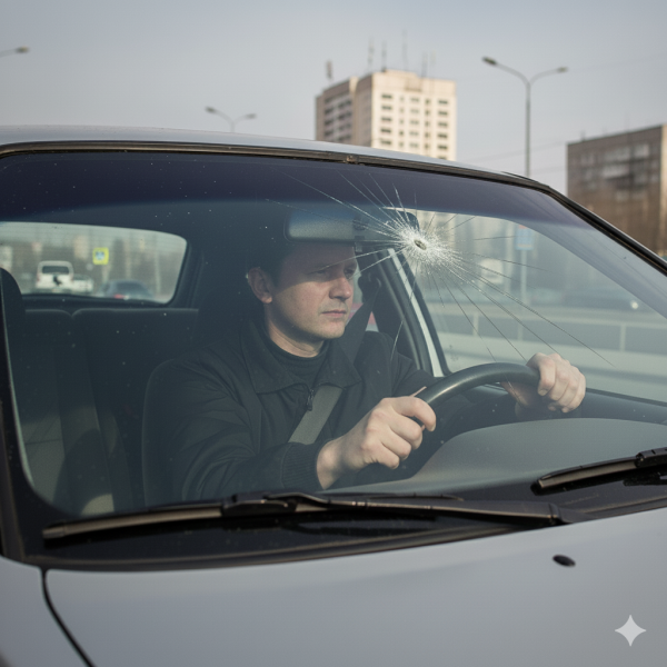 Est-il dangereux de rouler avec un pare-brise fissuré ?