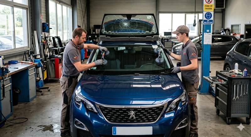 Remplacement pare-brise Peugeot 3008 et 5008 à Aix